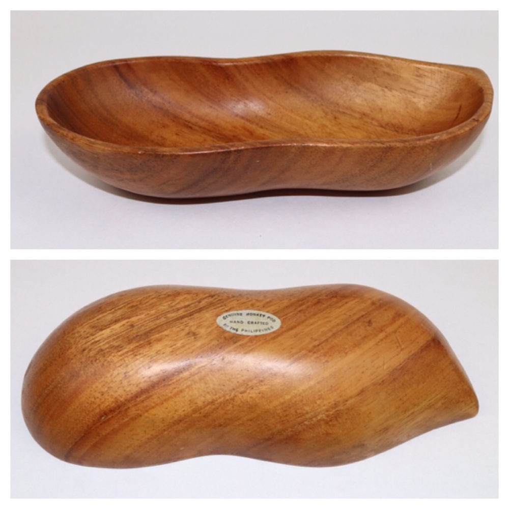 Genuine monkey pod peanut nut dish
